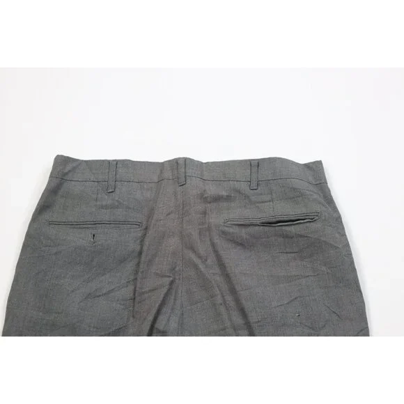 Vintage 60s 70s Streetwear Mens 32x28 Lightweight Wool Knit Chino Pants Gray USA